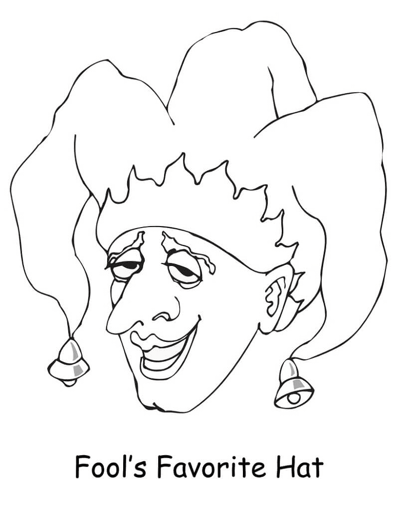 Fools Favorite Hat Coloring Page