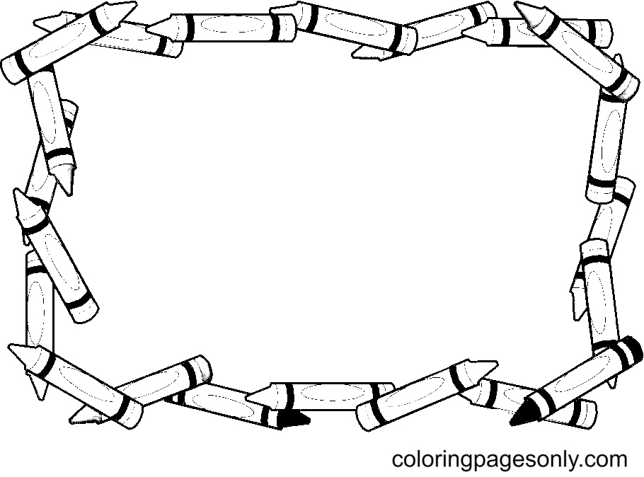 Free Crayons Coloring Page