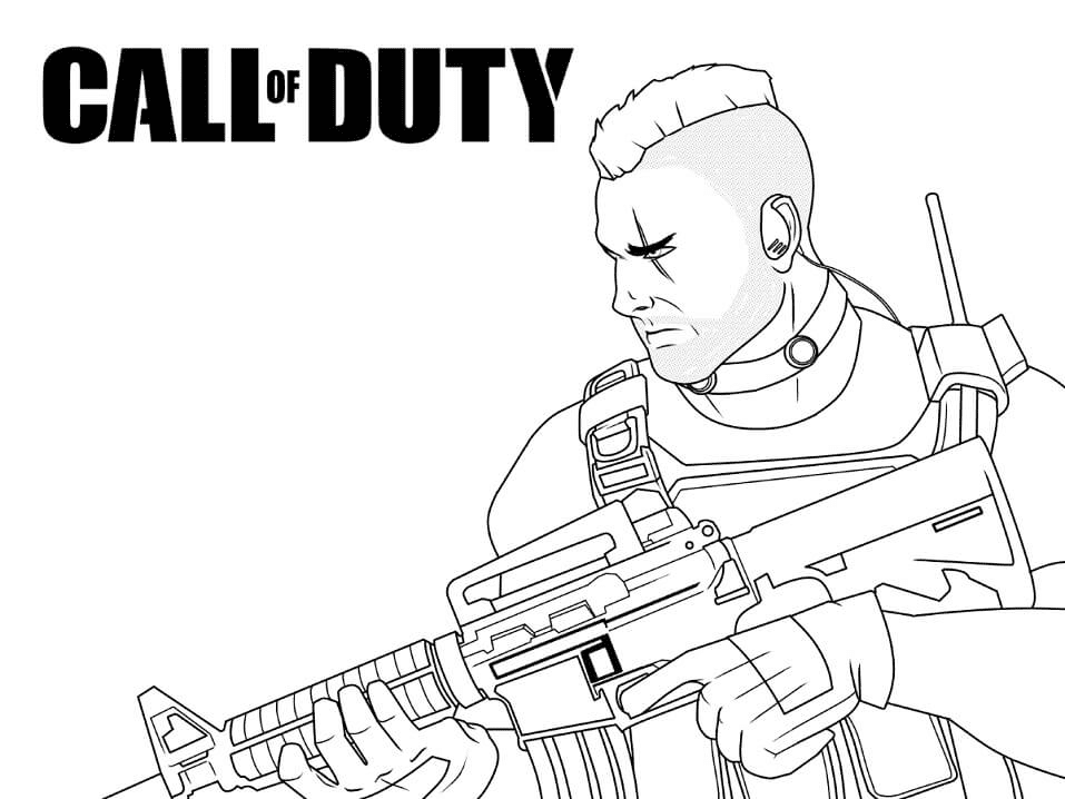 صفحة تلوين مجانية قابلة للطباعة Call of Duty