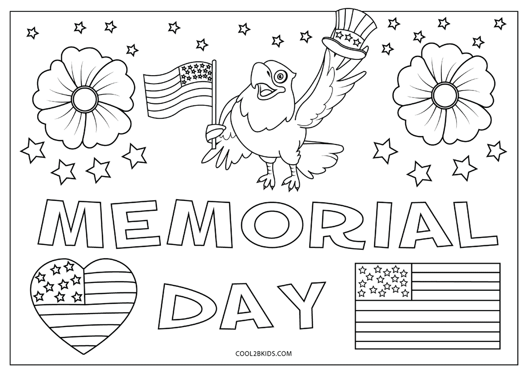 Free Printable Memorial Day Coloring Pages Memorial Day Coloring