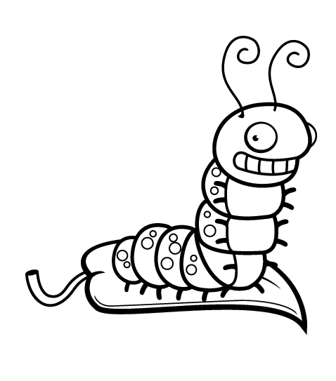 Fun Worm Coloring Page