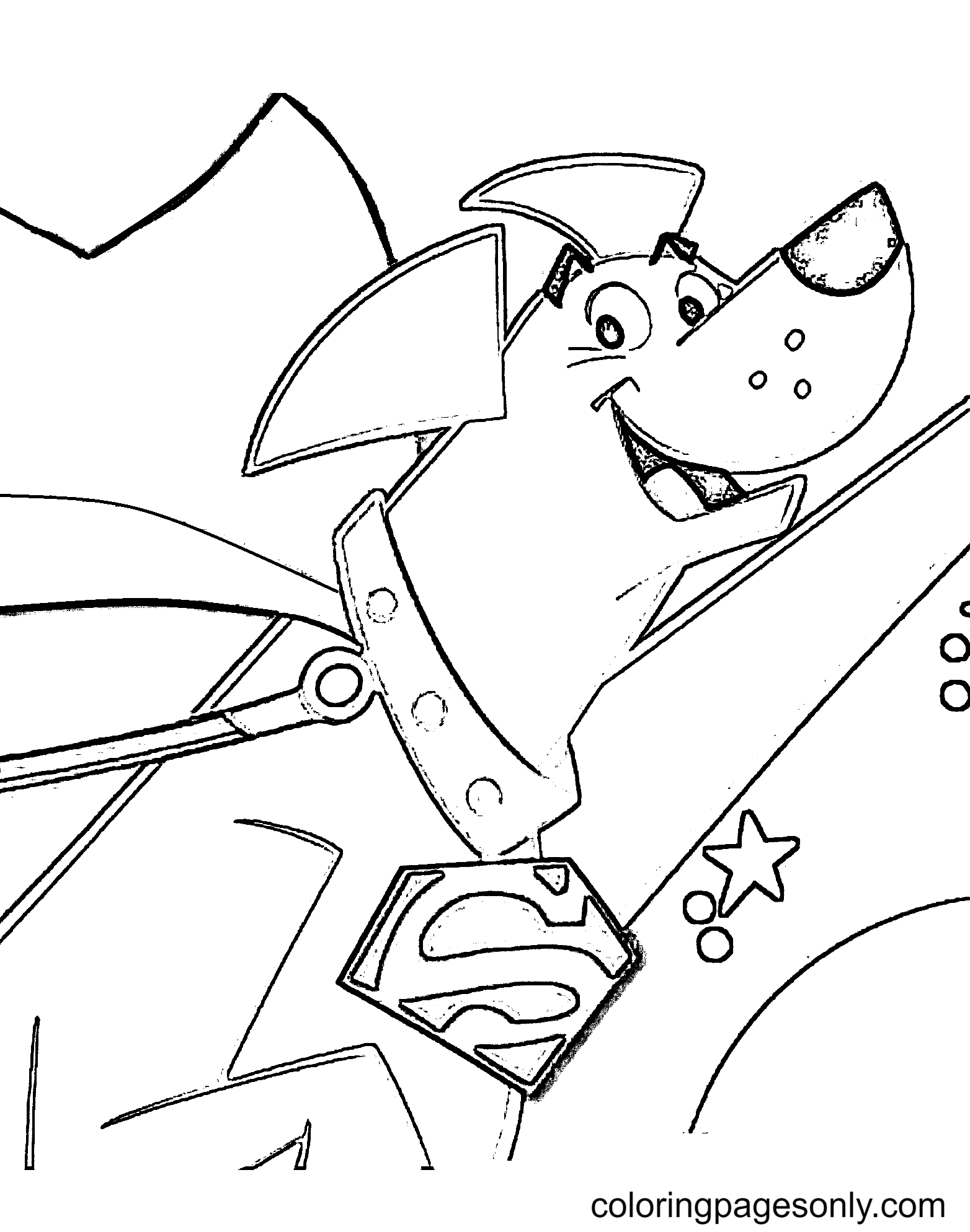 Funny Krypto Coloring Pages