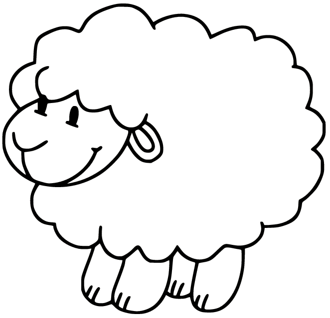 Furry Sheep Coloring Page