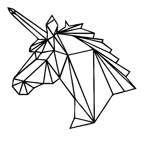 Unicornio geométrico de Geométrico
