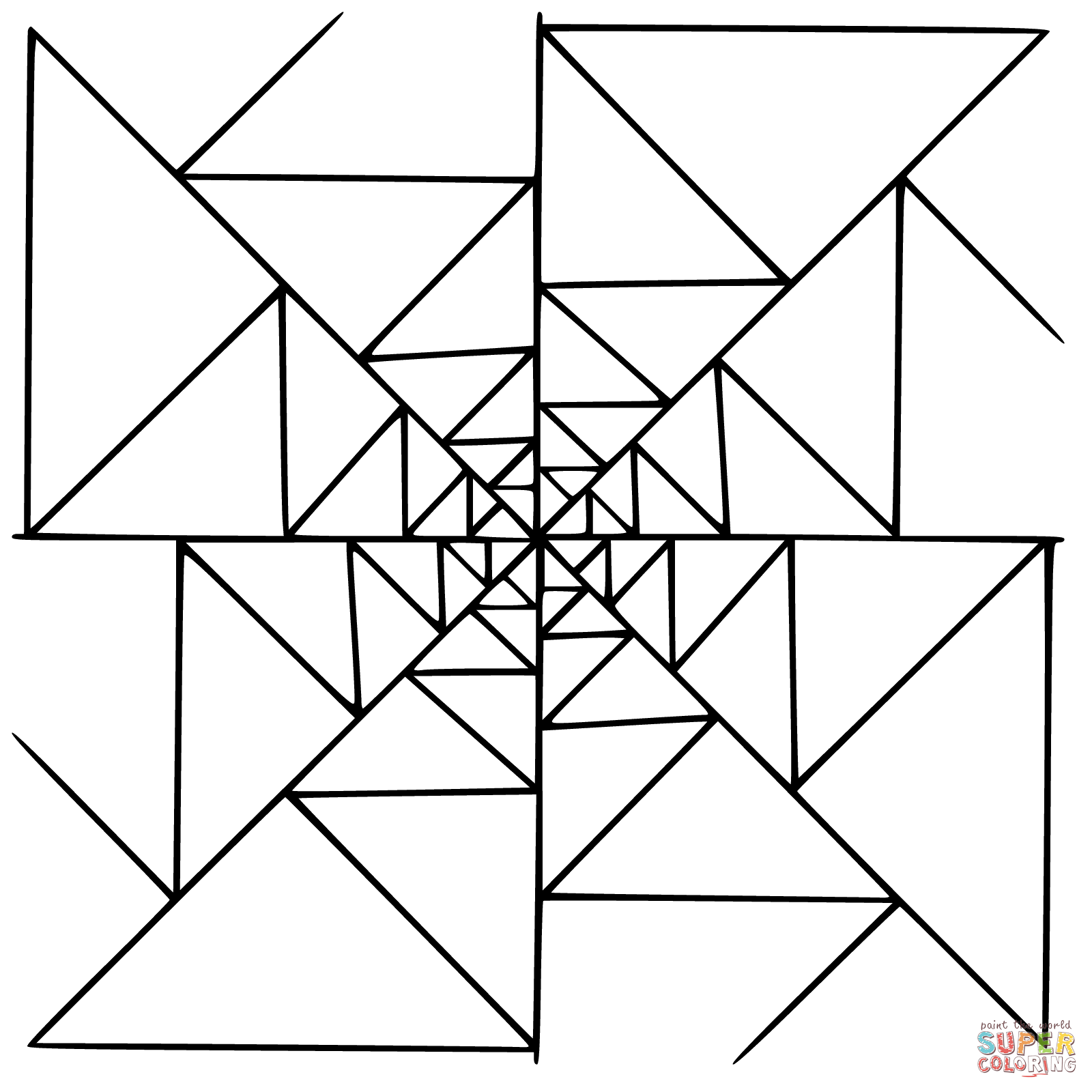 Geometrisch met driehoeken van Geometrisch
