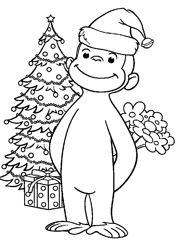 George Christmas Coloring Page