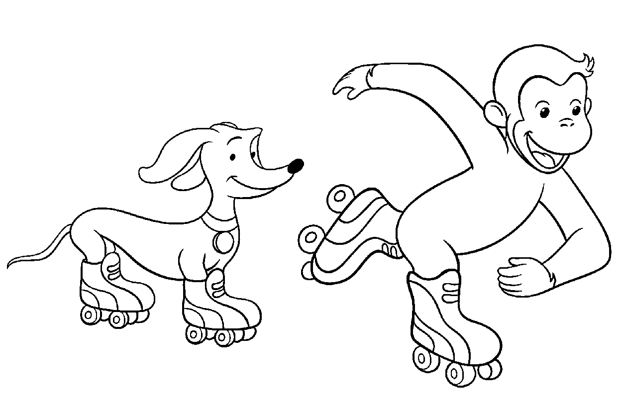 George and Hundley Coloring Page