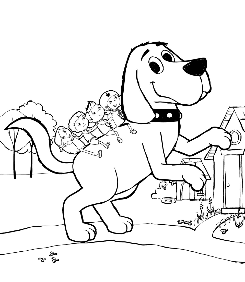 Clifford Christmas Coloring Pages