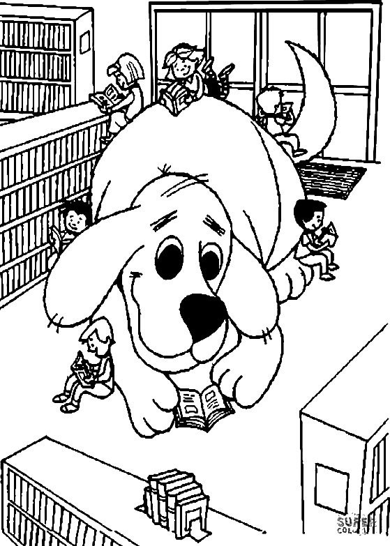 Giant Clifford Coloring Page
