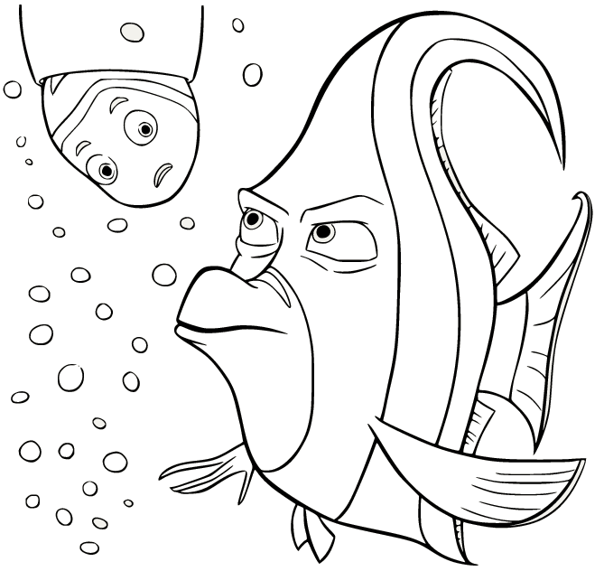 Gill y Nemo de Buscando a Nemo