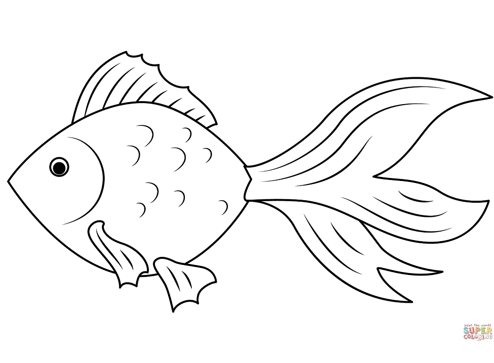 Pagina da colorare stampabile gratuita di pesci rossi