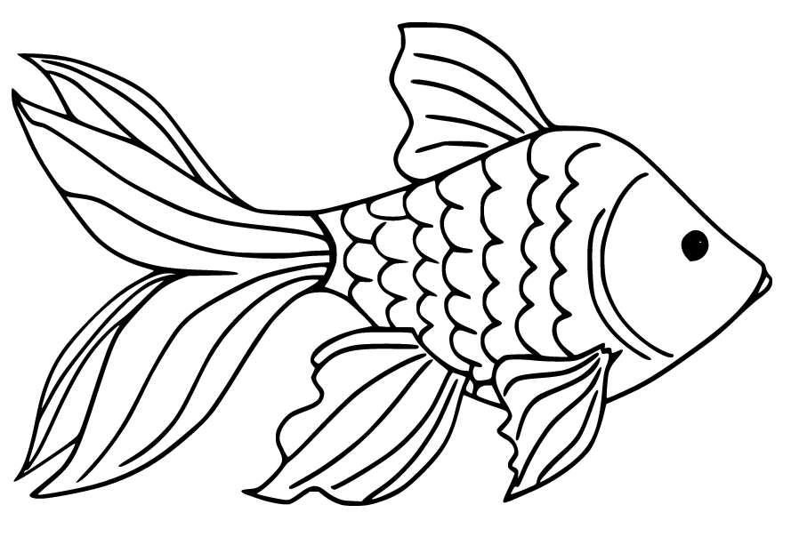 Goldfish for Children Coloring Page