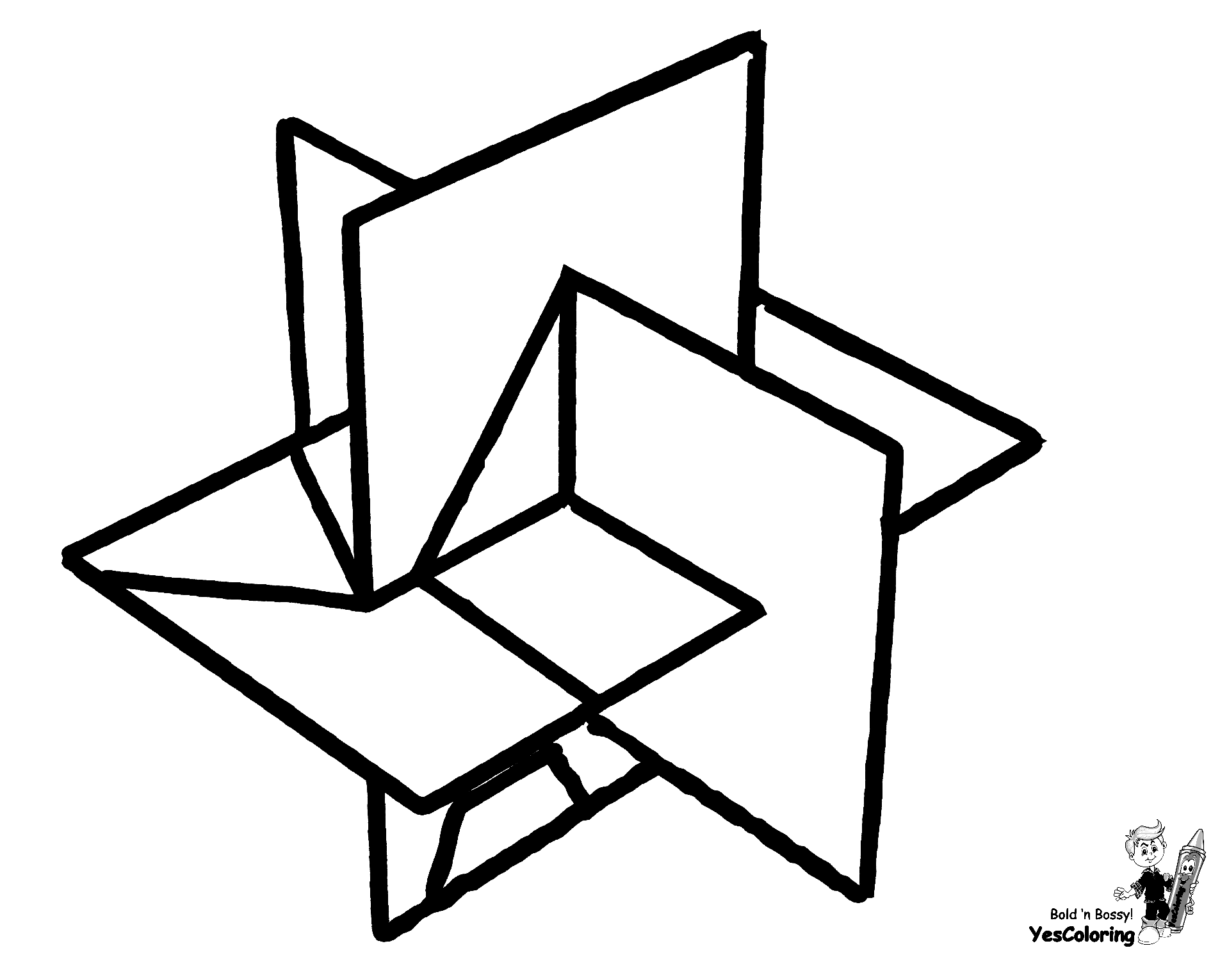 Grand Geometric Coloring Page