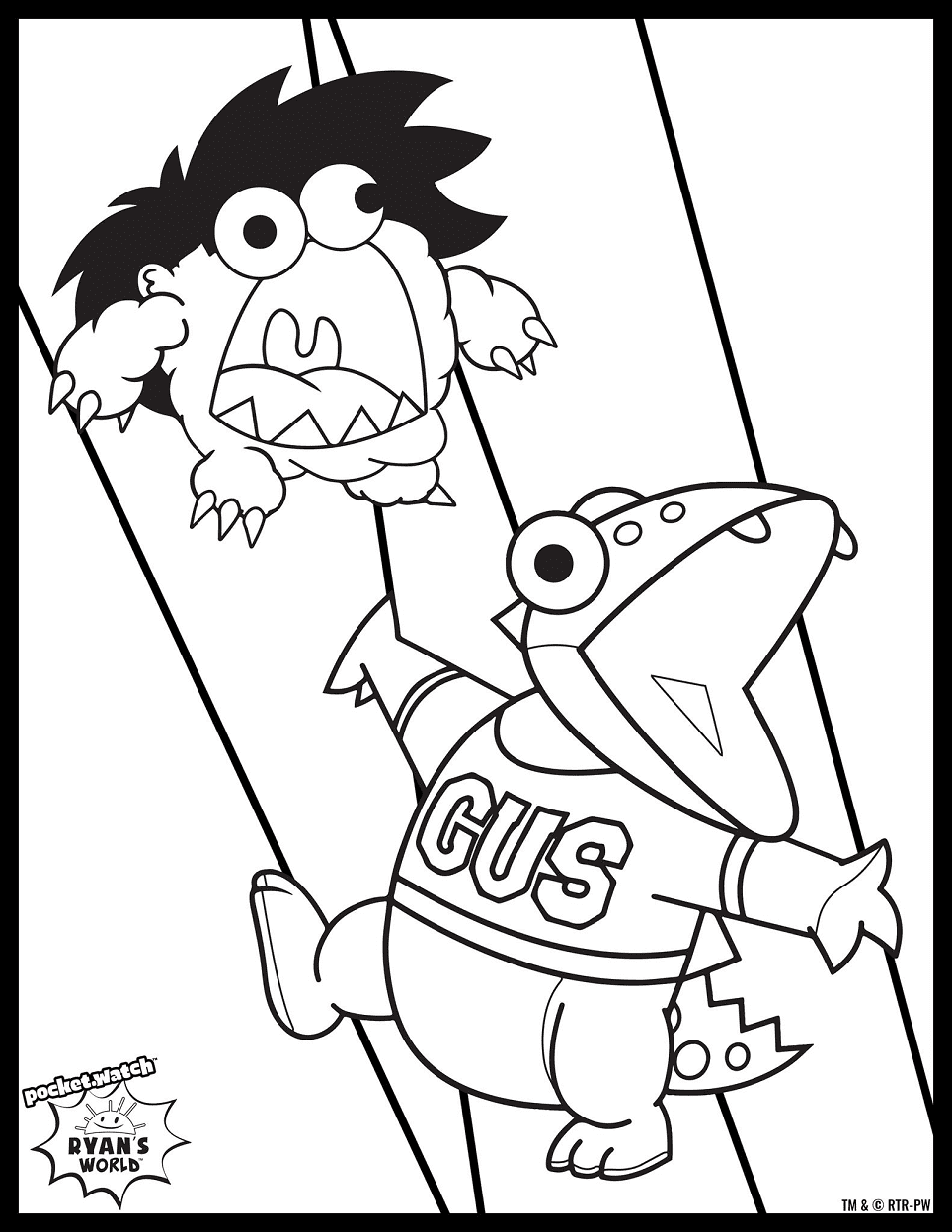 Gus and Moe Coloring Page
