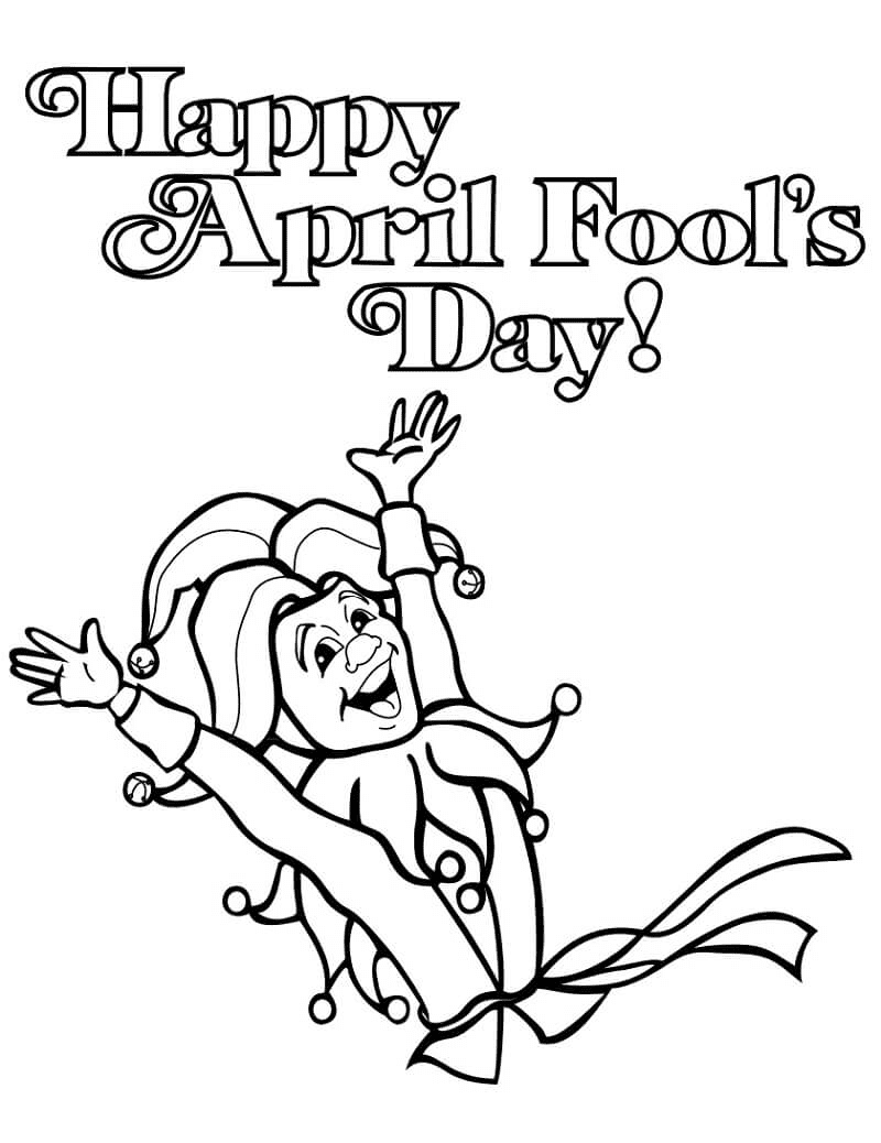 April Fools Day раскраска