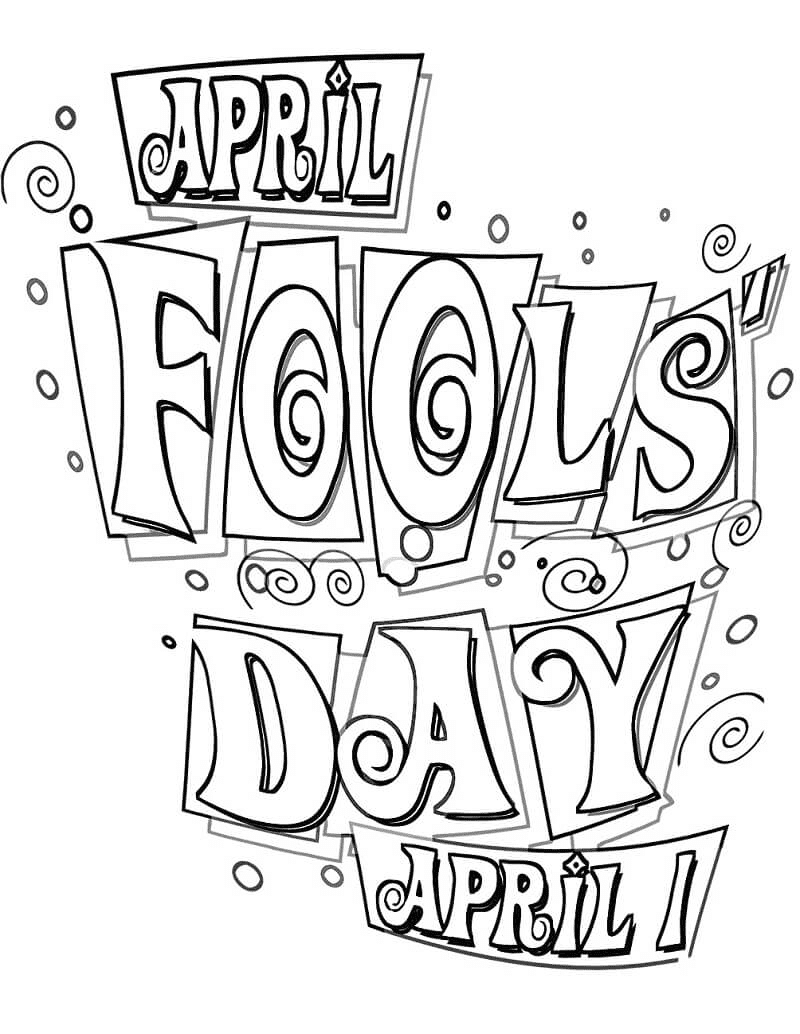 Happy April Fool’s Day Pictures Coloring Pages