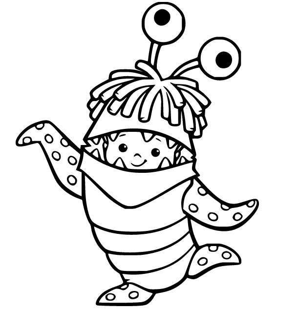 Happy Boo Coloring Page