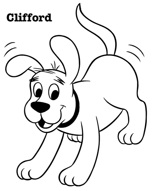 Happy Clifford Coloring Pages