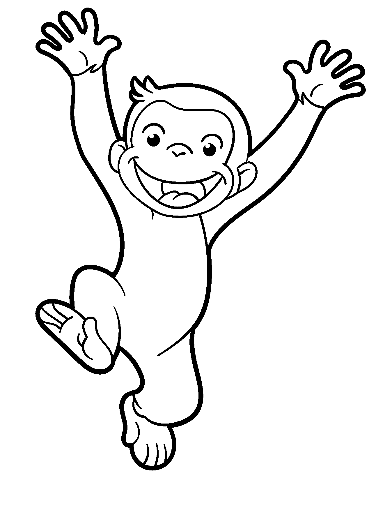 Happy George Coloring Page