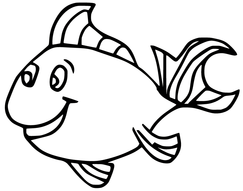 Peixe dourado feliz para imprimir de Goldfish