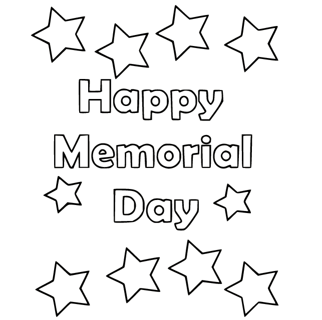 Happy Memorial Day Coloring Pages