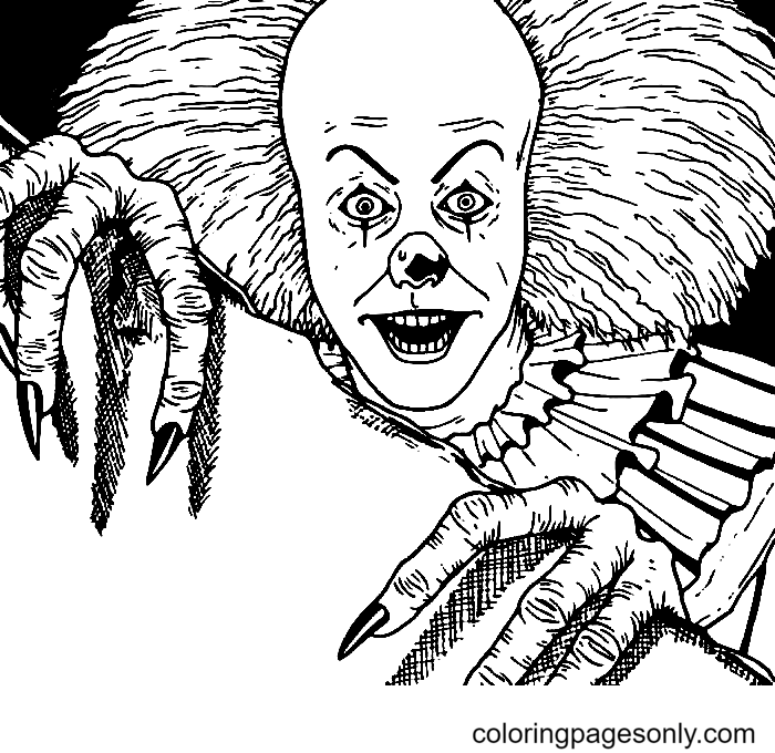 Happy Pennywise Coloring Page
