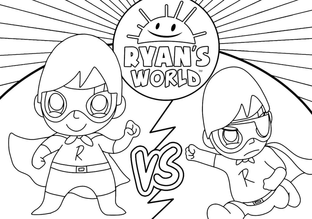 Heroes Ryan’s World Coloring Page