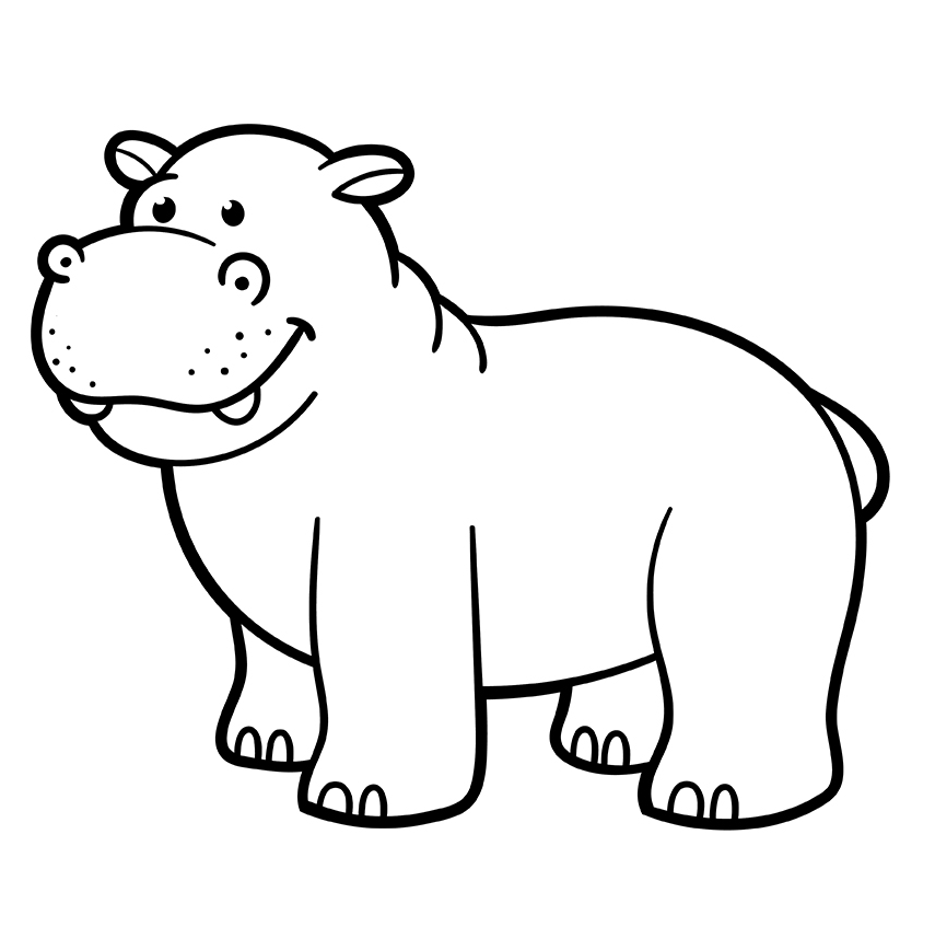 Nijlpaard om af te drukken vanuit Hippo