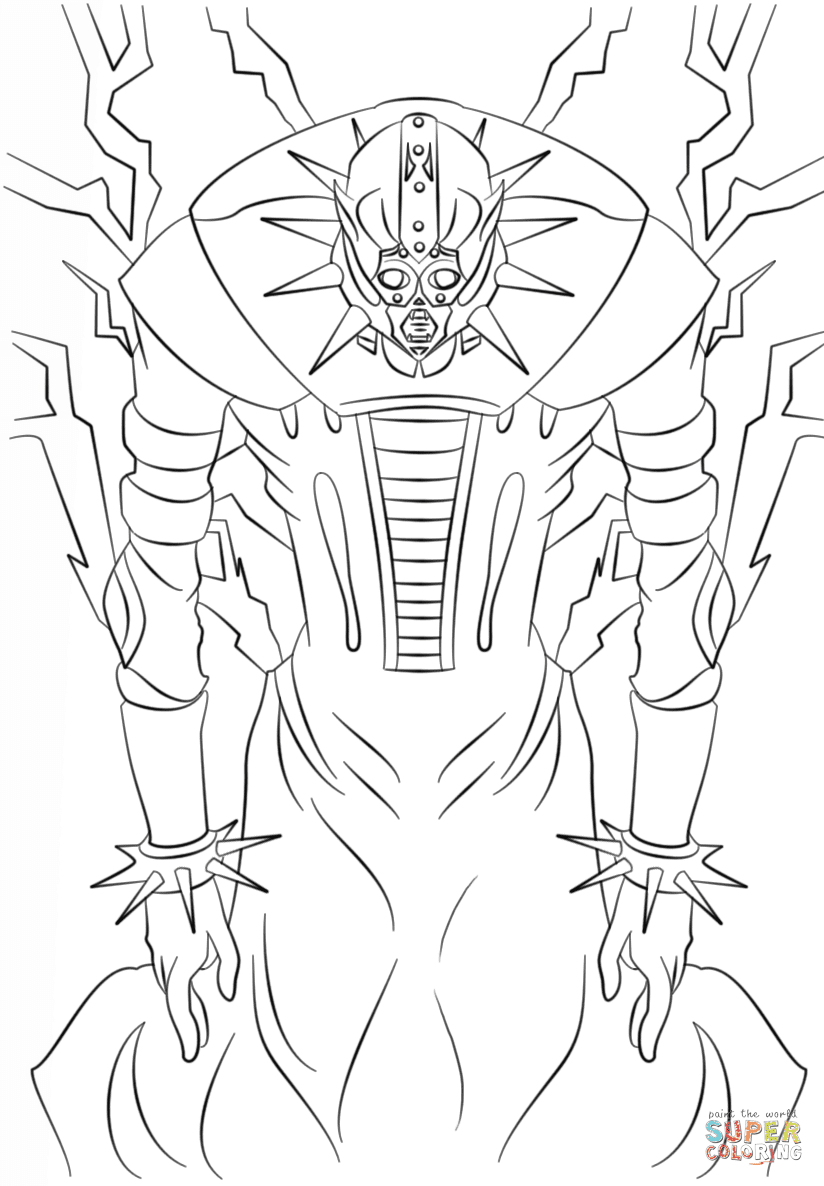 Jinzo from Yu-Gi-Oh Coloring Page