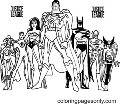 Justice League Kleurplaten