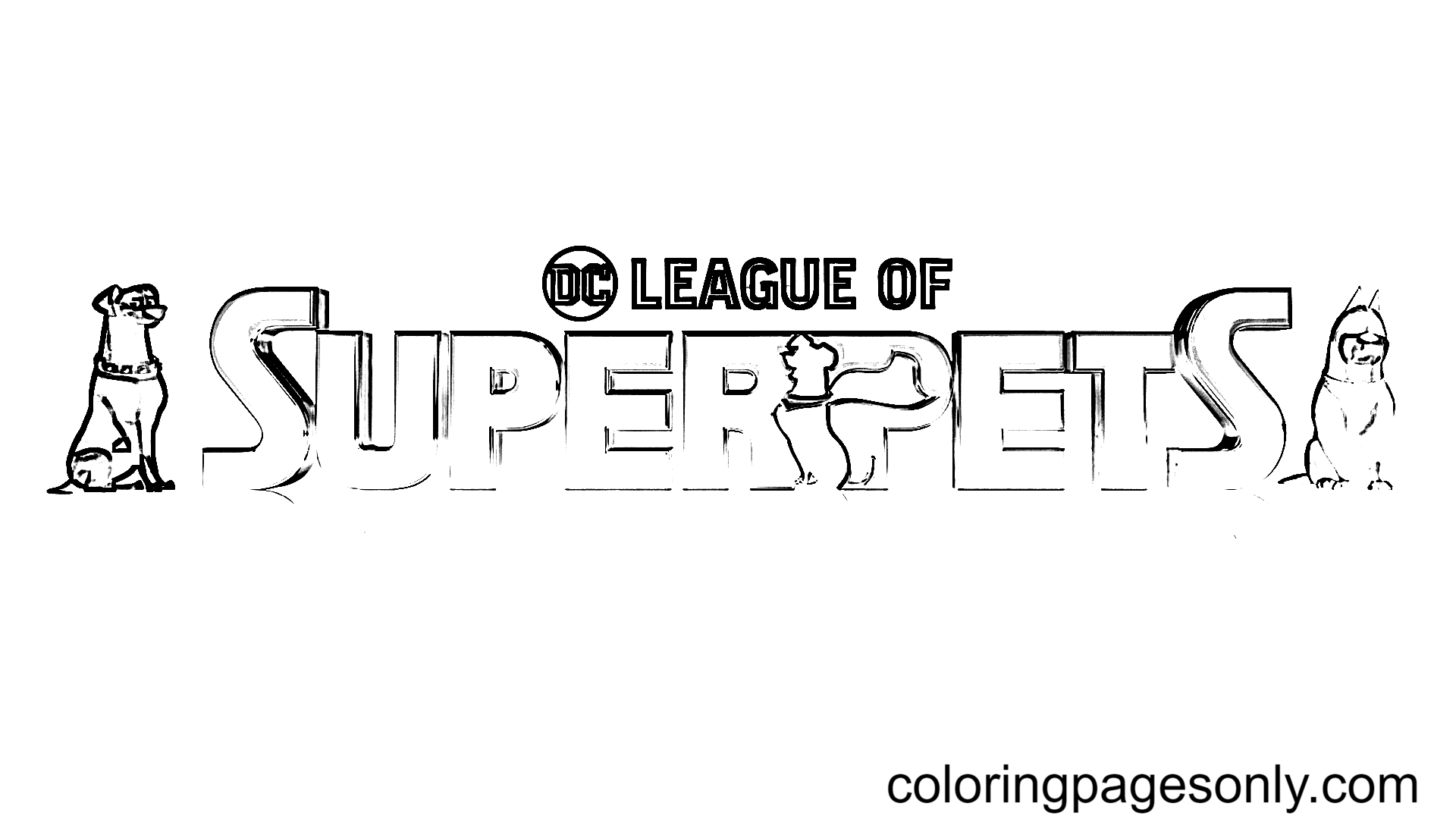 League of Super Pets Coloring Page