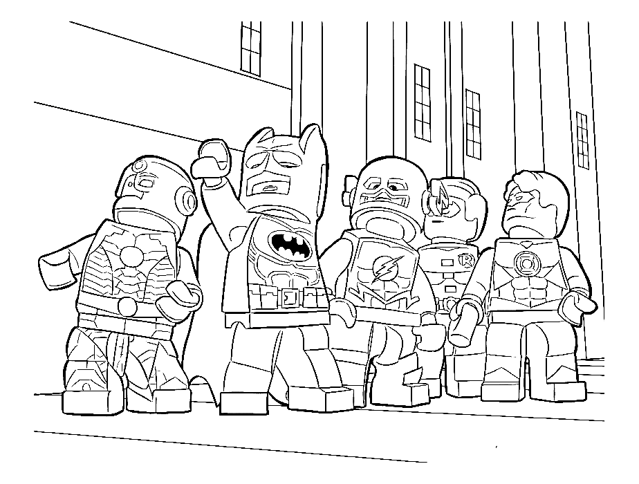 Lego Justice League Coloring Page