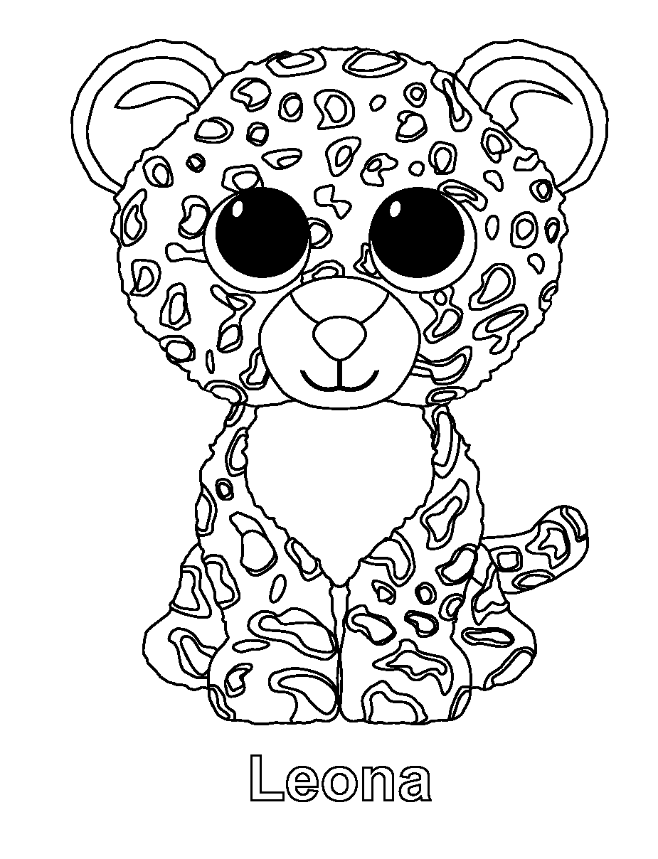 Leona Beanie Boos Coloring Page