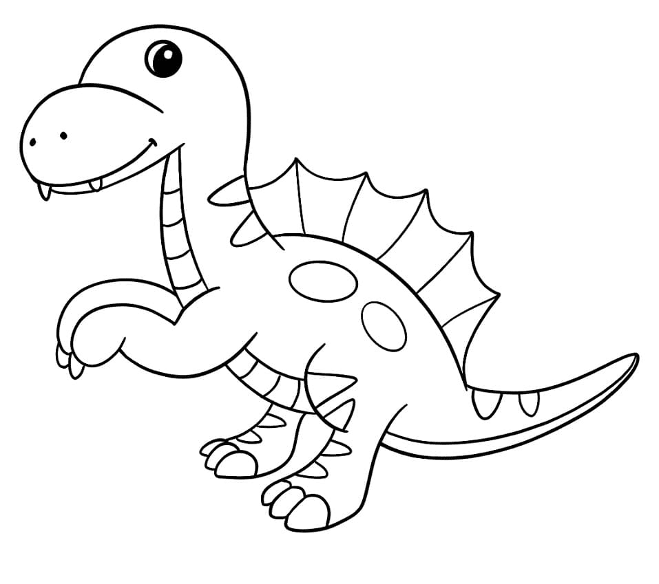 Litter Spinosaurus Coloring Page