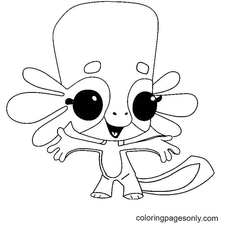 Lizzy from Zooba Coloring Page