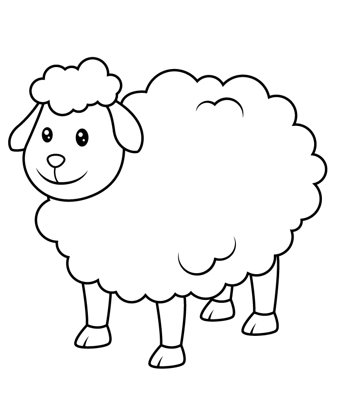 Lovely Sheep Coloring Page