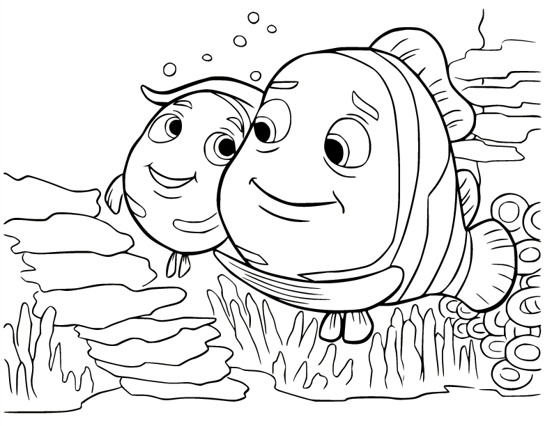 مارلين ونيمو في الشعاب المرجانية من البحث عن نيمو