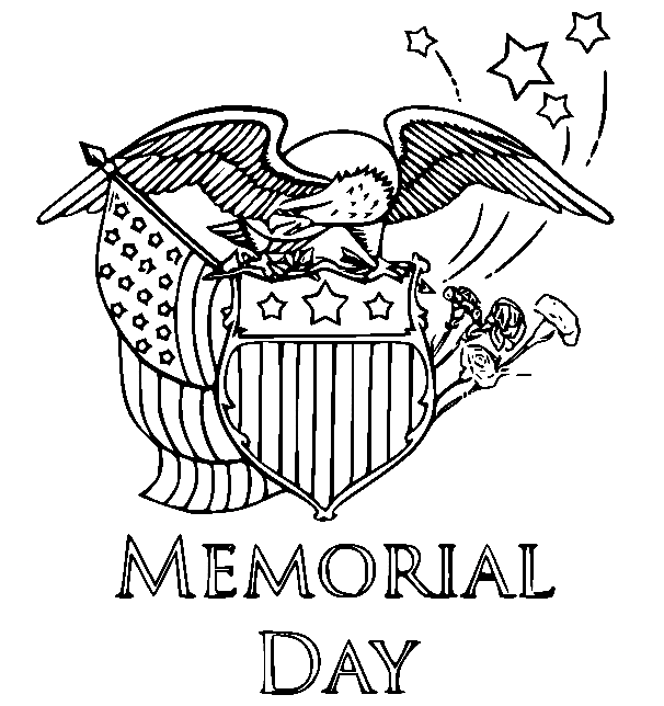 Memorial Day Emblem Coloring Page