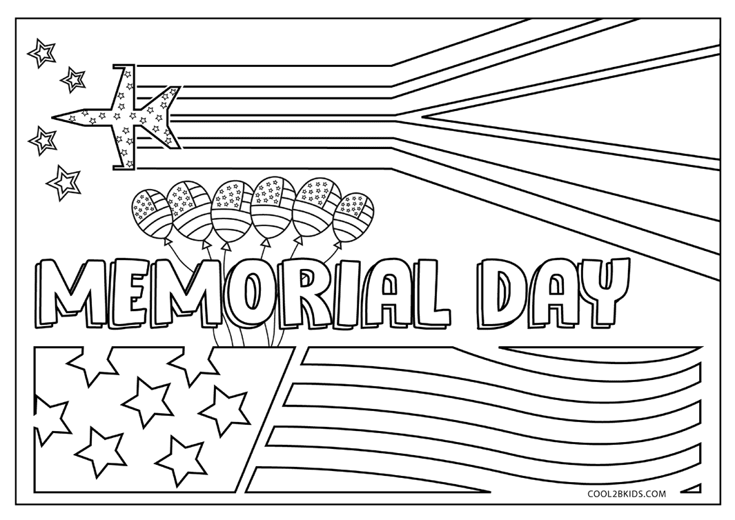 Memorial Day Image Coloring Page