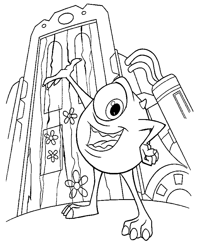 Mike Monsters Inc Coloring Page