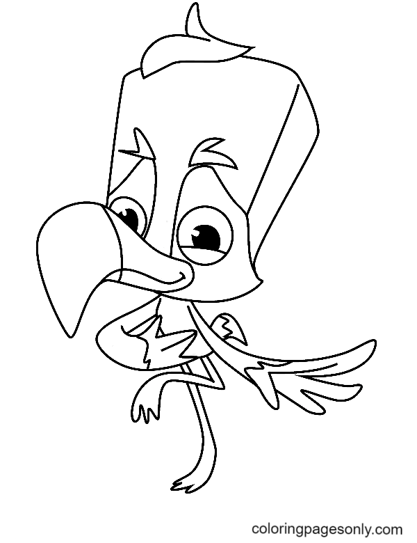 Milo from Zooba Coloring Page