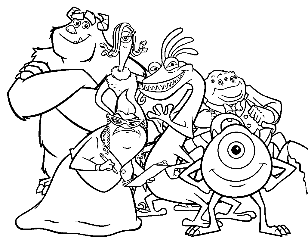 Boo Monsters Inc Coloring Pages