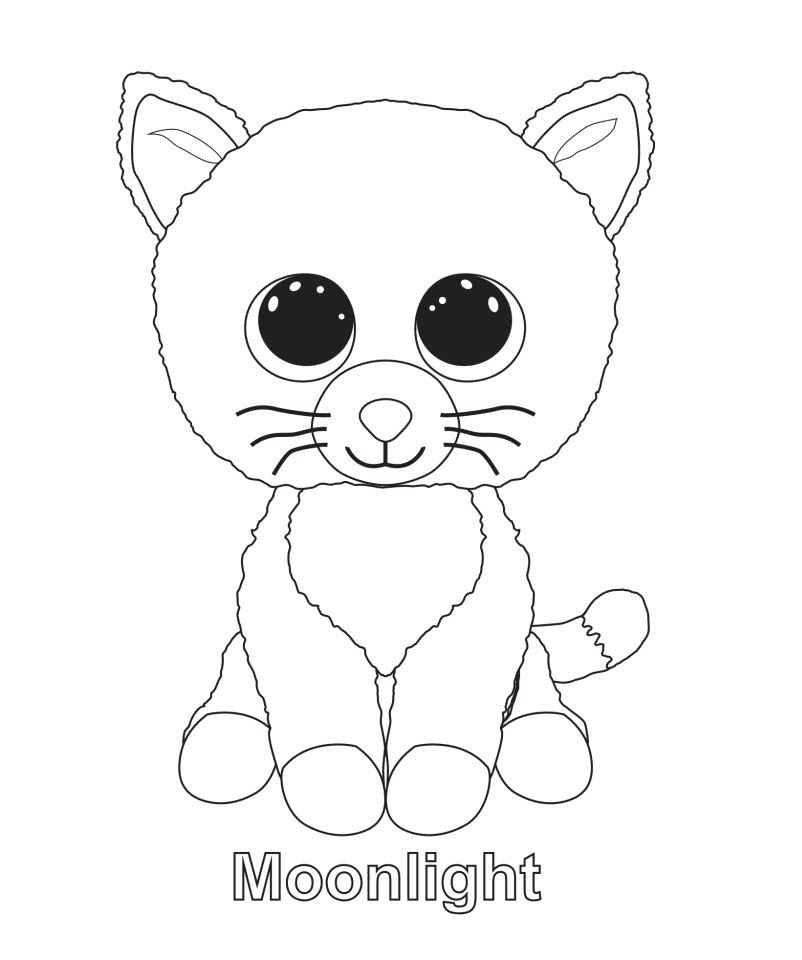 Moonlight Beanie Boos Coloring Pages