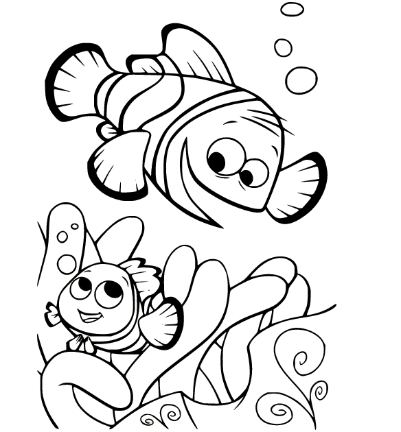 Nemo e seu pai de Procurando Nemo