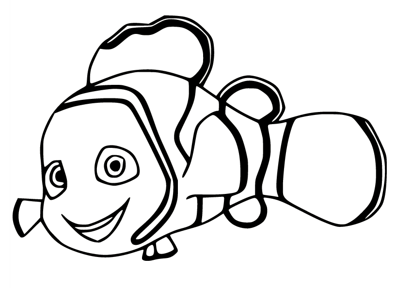 Nemo the Clownfish Coloring Page - Free Printable Coloring Pages