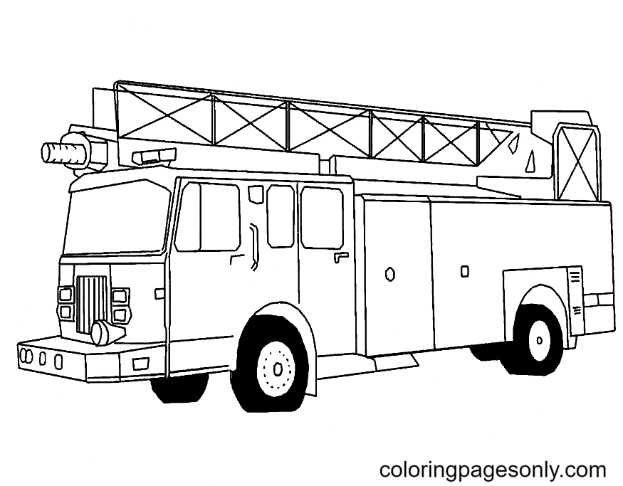 Bel camion dei pompieri di Fire Truck