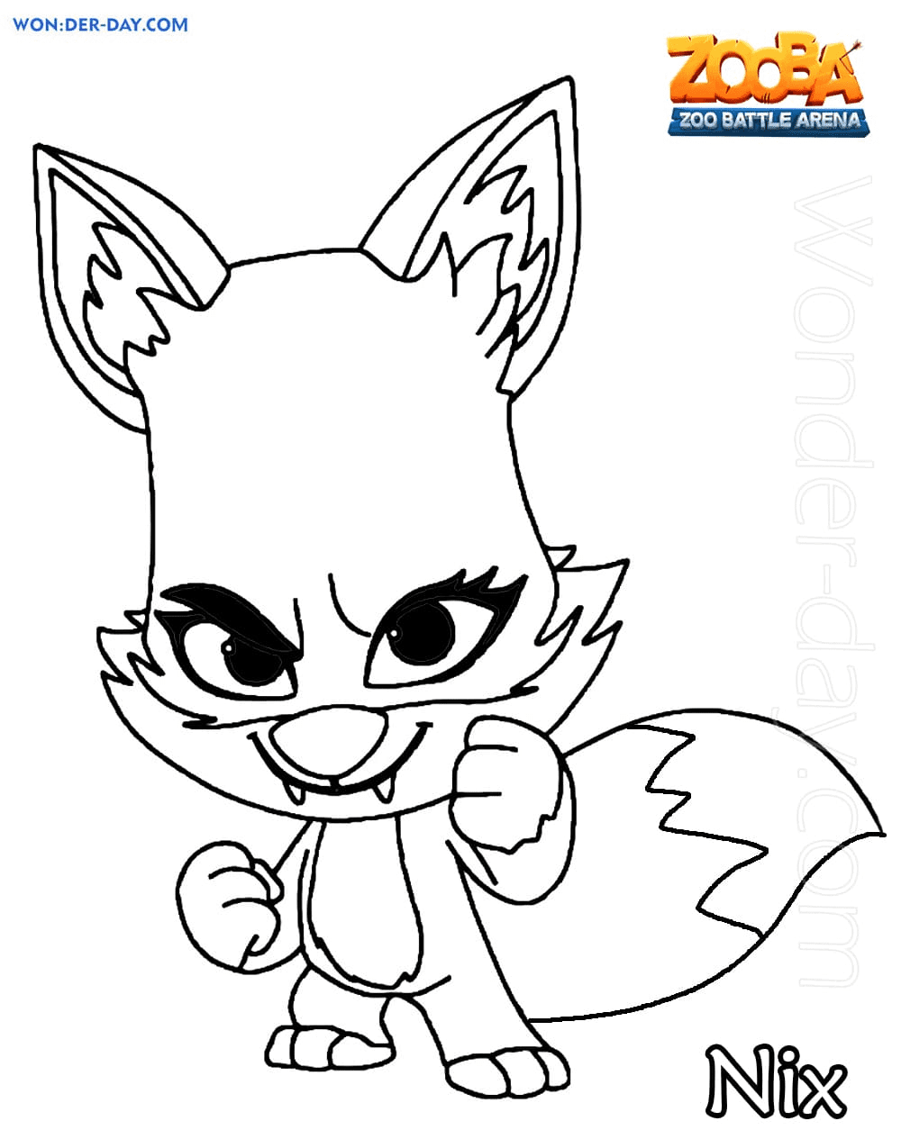 Nix Zooba Coloring Pages