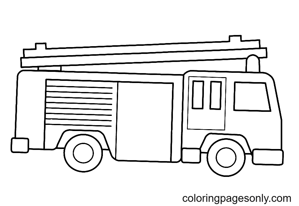 Normal Fire Truck Coloring Page
