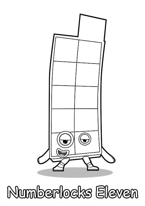 Numberblocks Eleven Coloring Page