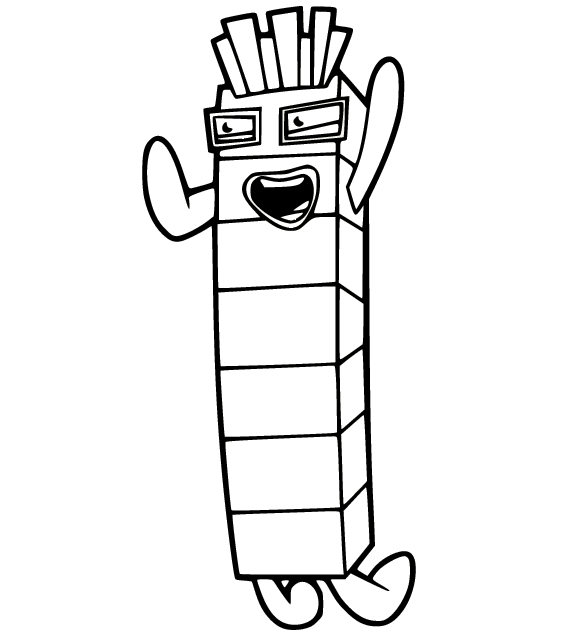 Numberblocks Seven Coloring Page
